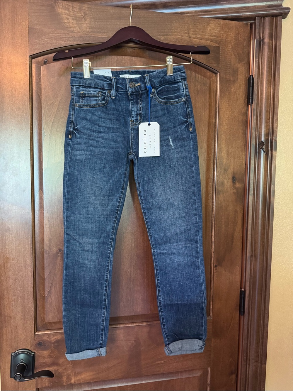 eunina Jeans Greta Mid Rise Skinny Roller